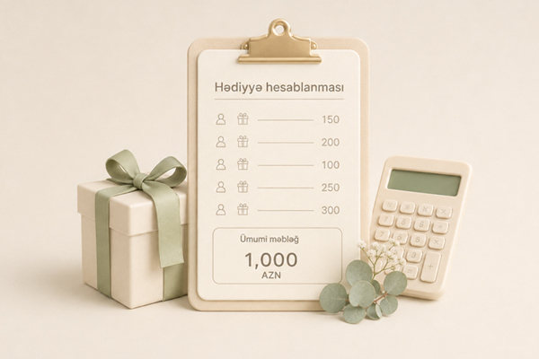 Hədiyyə hesablanması